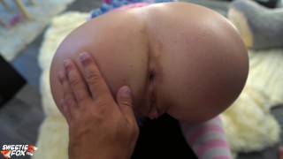 Pink Haired Girl Deep Sucking Dick and had Anal Sex until Cum Inside