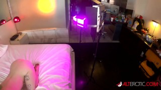 BTS photoshoot with alt girl Katt Morehead