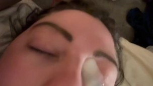 Cum shot on face