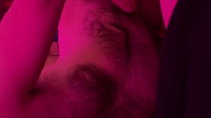 Fingering while I get a footjob