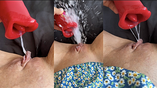 FPOV: CRAZY PUSSY LICKING TOY MAKE ME BIG SQUIRT exclusive for shorties