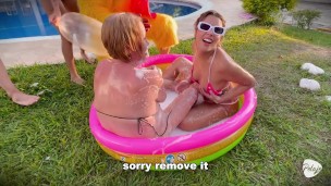 Frisby’s chicken organizes fight between ALIX VLOGS and LARA ROSS to see who will fuck his fat cock