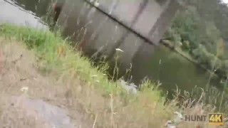 HUNT4K. Guy needs cash so why allows stranger to fuck his cute GF