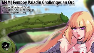 [M4M] Femboy Paladin Challenges an Orc