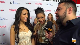 PornhubTV Layla Sin & Skin Diamond Red Carpet 2015 AVN Interviews
