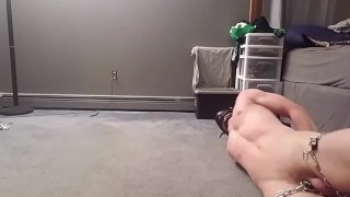 Self bondage strict balls to muzzle hogtie