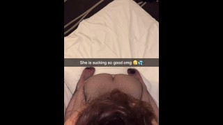 Snapchat compilation: 18 year old teen cheats on her boyfriend in the hotel room after the party