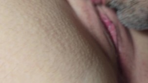 Stepdad licks and fingers teens tight pussy