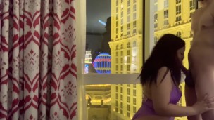 Vegas Throat goat swallows cum for sugar daddy