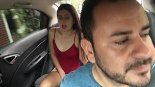 young Colombian gives control of the lush to the uber driver so he can make her run