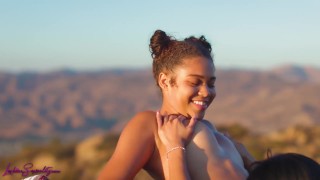 Asian Lesbo Ember Snow Seduces Ebony Teen Michelle Anderson