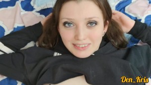 cute girl loves to fuck in the ass and sucks a lot of dick to get a lot of sperm on her face