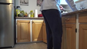 horny housewife licks her stepsons asshole every morning before school