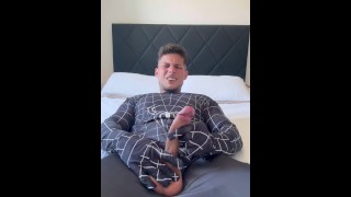 JERKING OFF my FAT COCK with my SPIDERMAN SUIT, BoyGym Cum