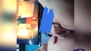 Little slut dressed as a schoolgirl masturbates thinking of you