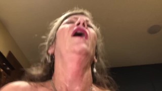 Sexy Mature Hot Milf POV BJ, Squat Squirting Cowgirl, Missionary Creampie!🔥Full On FANSLY!