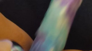 Wife cums quick with sex machine