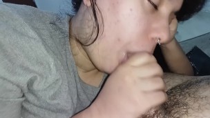 best blowjob and handjob ever, she puts the dick inside her throat driving him crazy🍌💦😵‍💫🤤😋🥛