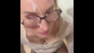Cum on glasses compilation