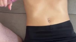 Cum on skinny small tits