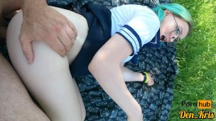 cute schoolgirl with glasses loves sex after school