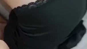 I come to disturb her to ejaculate on her small tits