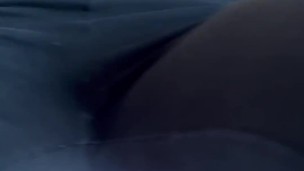 I hear her wake up and I hurry to put my cock in her mouth to cum on her leggings