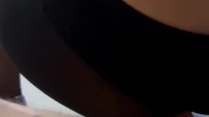 my skinny surprises me in sexy outfit with a footjob and i cum in her mouth