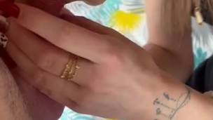 she is going to work with cum on her pantyhose