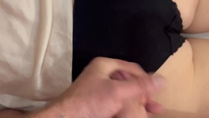 small cumshot on her panties before bed