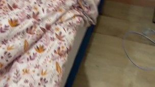 small tits titjob and cum on flat chest