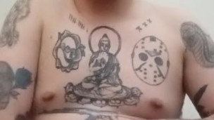 Solo masturbation with lotion and cum shot