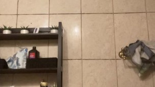 Sucking on my tits and playing with my small cock